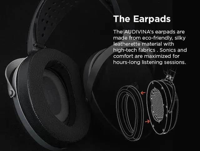 Alt view image 6 of 7 - HIFIMAN Audivina LE Studio Headphones