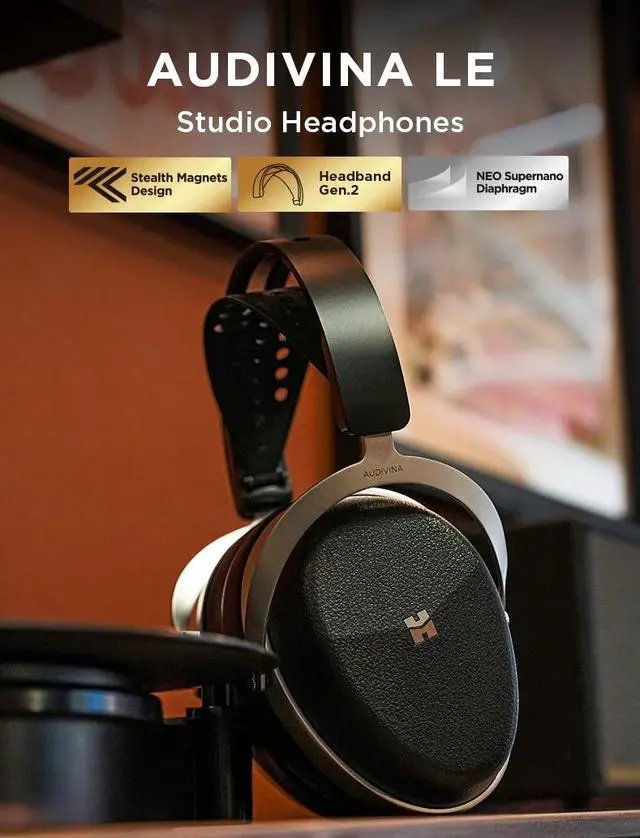 Alt view image 3 of 7 - HIFIMAN Audivina LE Studio Headphones