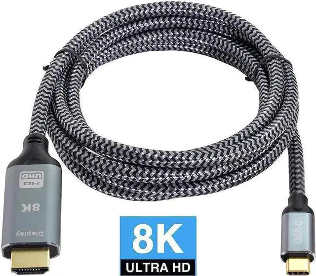Main image of WRIARICH 1.8M 6FT USB4 Type-C to HDMI 2.0 Cable, 8K 4K UHD Video Cord for Monitor HDTV