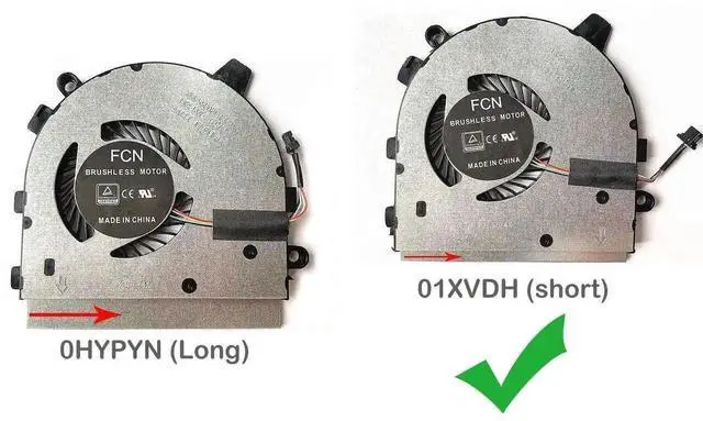 Alt view image 3 of 3 - WRIARICH New CPU Cooling Fan Replacement for Dell Inspiron 13 7390 7391 2-in-1 P113G, Fan Part 023.100F4.0011 Short OEM 01XVDH