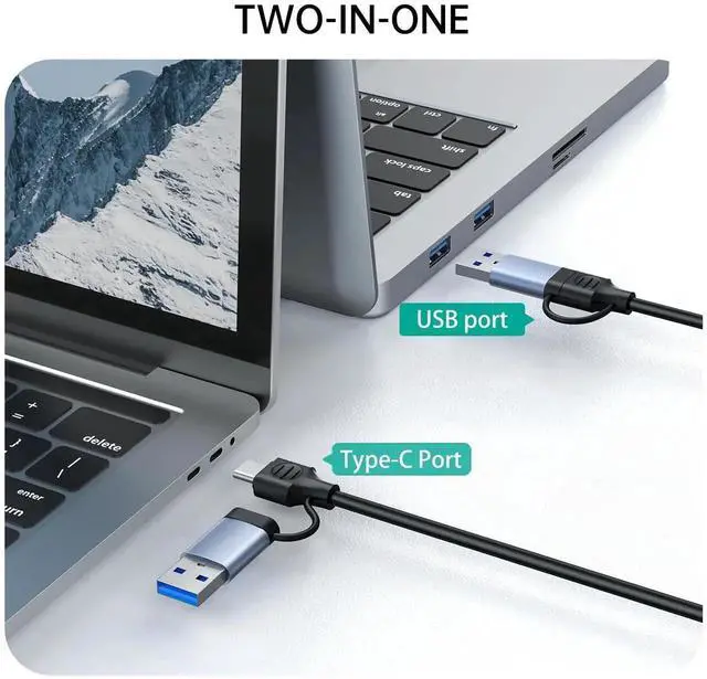 Alt view image 5 of 7 - WRIARICH MT-VIKI USB 3.0 & USB-C to Dual HDMI Extended Display Adapter, Dual Monitor Multi-Screen Splitter 4K@30Hz + 1080P@60Hz for Windows & Mac, Driver Required
