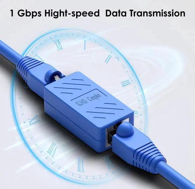 Alt view image 7 of 7 - WRIARICH 20 Pack Blue RJ45 Inline Coupler, Female to Female Ethernet Cable Extender Adapter, Compatible with Cat5 Cat5e Cat6 Cat6a Cat7 Cat8 LAN Cables