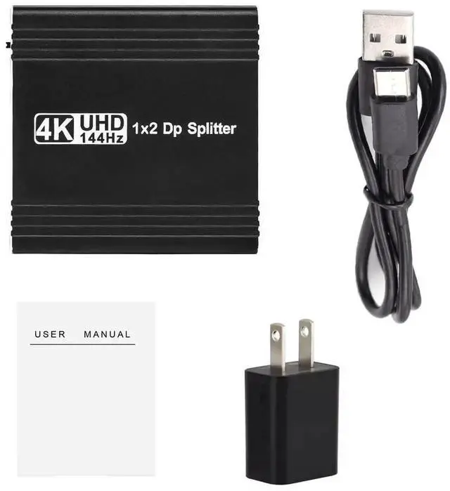 Alt view image 4 of 6 - WRIARICH 1 in 2 Out DisplayPort MST Splitter, Supports 4K@140Hz / 4K@120Hz Dual Monitors, MST Extend & SST Mirror Mode DP Video Splitter for Laptop PC Monitor Projector