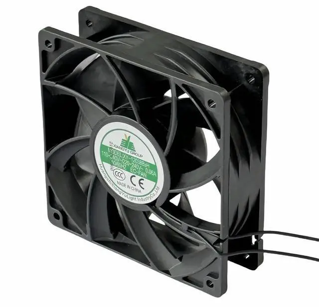 Alt view image 6 of 7 - WRIARICH XY-12038B2H EC Cooling Fan 120×120×38mm 12CM, 110V-240V 0.06A 50/60Hz High Air Volume Cabinet Fan