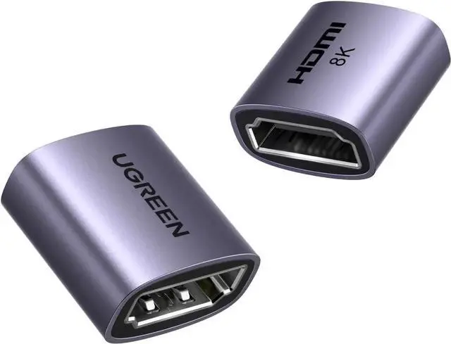 Main image of WRIARICH 2 Pack Grey UGREEN HDMI 2.1 Female to Female Coupler, 48Gbps 8K@60Hz 4K@240Hz HDR eARC HDMI Extension Connector for HDTV Roku Stick Chromecast Laptop PC Switch 2