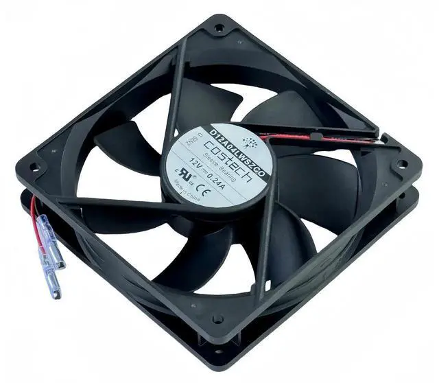 Alt view image 7 of 7 - WRIARICH COSTECH D12A04LWSZC0 12025 DC12V 0.24A 2-Wire Sleeve Bearing Cooling Fan, 120×120×25mm 12CM Replacement Fan for Server & Chassis