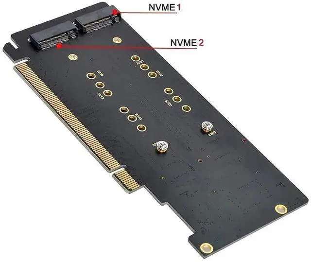 Alt view image 2 of 7 - WRIARICH PCIe 3.0 x16 VROC RAID Adapter Card, M.2 NVMe AHCI Gen3 x4 to PCIe Gen3 x16 Hyper RAID Card Supports RAID 0