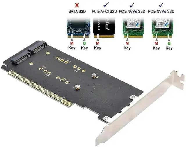 Alt view image 4 of 7 - WRIARICH PCIe 3.0 x16 VROC RAID Adapter Card, M.2 NVMe AHCI Gen3 x4 to PCIe Gen3 x16 Hyper RAID Card Supports RAID 0