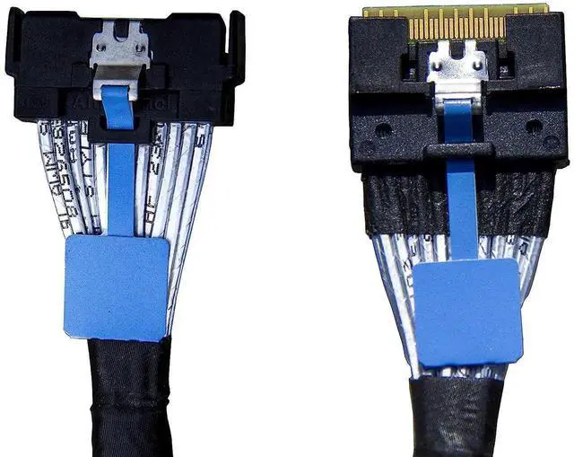 Main image of WRIARICH 100cm PCIe Gen5 Mini Cooledge IO (MCIO) Double Straight Cable, MCIO x8 74Pin to SlimSAS SFF-8654 x8 74Pin Straight Through High-Speed NVMe Storage Cable