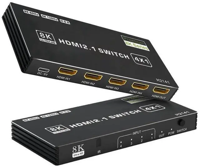 Main image of WRIARICH 4 in 1 Out 8K HDMI 2.1 Switch with IR Remote, 48Gbps Auto HDMI Switcher Support 8K@60Hz HDR10 HDCP2.3, for PS5/PS4/PS3, Xbox, Nintendo Switch, HDTV Monitor