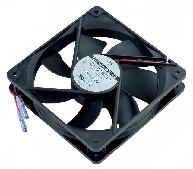 Alt view image 2 of 7 - WRIARICH COSTECH D12A04LWSZC0 Cooling Fan, DC12V 0.24A, 120×120×25mm 2-Wire 12025 Fan