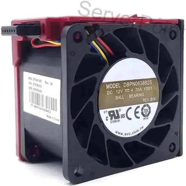 Main image of WRIARICH 875789-001 877047-001 875076-001 DBPN0638B2S DC 12V 4.70A High Performance Server Cooling Fan for HP ProLiant DL380 Gen10