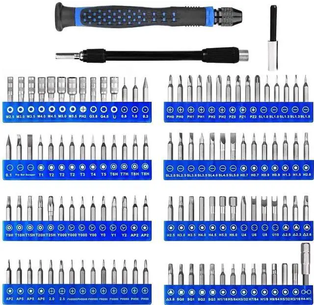 Alt view image 2 of 7 - WRIARICH 126-in-1 Magnetic Precision Screwdriver Repair Kit with 111 Bits for iPhone, MacBook, PC, Laptop, Tablet & Xbox