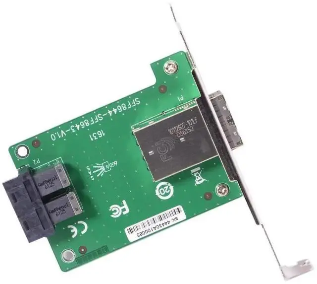 Alt view image 7 of 7 - WRIARICH Mini SAS HD SFF-8644 to Dual SFF-8643 Adapter Card with Full Height Bracket, External SFF8644 to Internal 2 Port SFF8643 Mini SAS Server Data Converter for Storage RAID Card