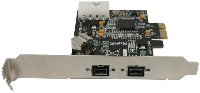 Alt view image 3 of 6 - WRIARICH PCIe x1 3-Port IEEE 1394B FireWire 800 Controller Card
