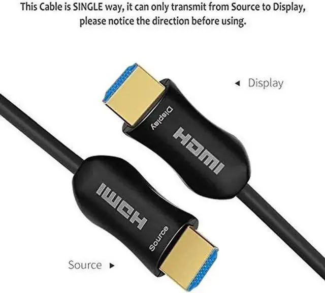 Alt view image 2 of 7 - WRIARICH 3.3ft Slim Flexible Fiber Optic HDMI 2.0b Cable, 18Gbps High Speed Supports 4K@60Hz ARC HDCP2.2 3D YCbCr 4:4:4/4:2:2/4:2:0