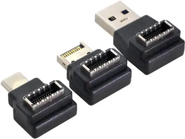 Main image of WRIARICH 3Pcs USB 3.1 Front Panel Header Adapter, Type-E Female to Type-A & Type-C Male Converter for Motherboard Internal Connection