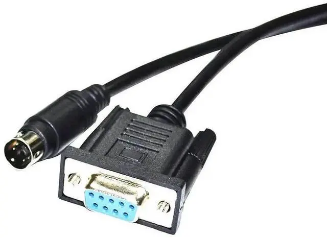 Alt view image 3 of 6 - WRIARICH 3M DB9 Female to Mini DIN 4Pin MD4 RS232 Serial Communication Cable, Dedicated for Estun ESV Touchscreen Connecting to Estun EP PLC