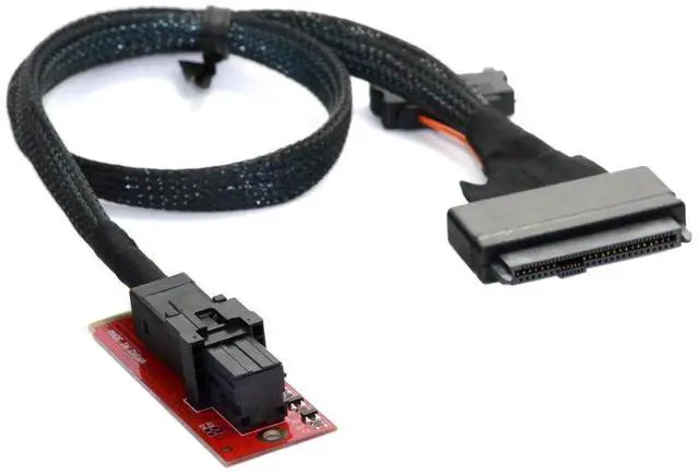 Alt view image 6 of 6 - WRIARICH SFF-8643 to U.2 SFF-8639 NVMe Cable Kit with SFF-8643 to NGFF M-Key Adapter, Motherboard Storage Expansion Set Compatible with Intel SSD 750 / P3600 / P3700 Enterprise SSD