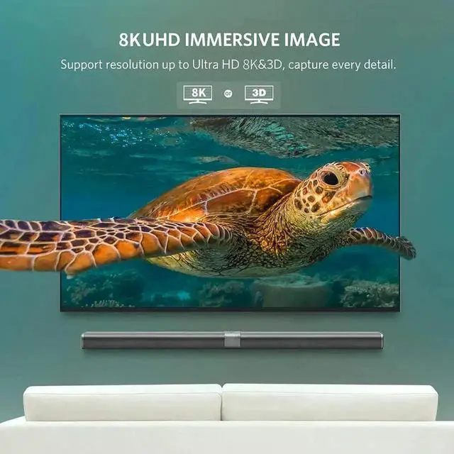 Alt view image 2 of 6 - WRIARICH 8K Displayport to DisplayPort 1.4 Cable Ultra HD 4K@144Hz 8K@60Hz HBR3(7680x4320 Resolution) High Speed 32.4Gbps Long Nylon Braided DisplayPort 1.4 1.2 Cable 10ft/3M