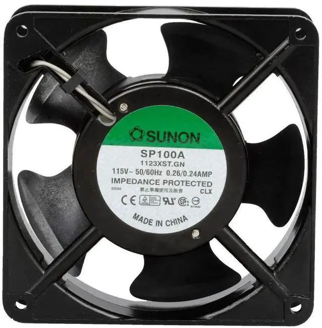 Main image of WRIARICH Sunon SP100A-1123XST.GN Tube Axial Cooling Fan, 115V AC, 120×120×38mm, Sleeve Bearing Industrial Cabinet Exhaust Fan