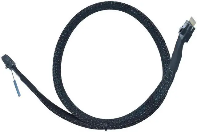 Alt view image 7 of 7 - WRIARICH 50cm 1.6ft PCIe 5.0 MCIO x8 74Pin Male to SFF-8654 8i Slimline SAS Cable, High-Speed Server Backplane Interconnect Cable for Data Center NVMe Storage Arrays