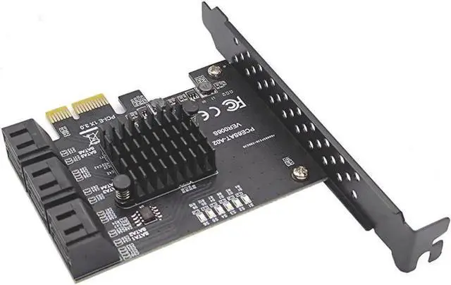 Alt view image 5 of 7 - WRIARICH PCIe 3.0 6 Port SATA 3.0 Expansion Controller Card with Low Profile Bracket, Non-RAID, Bootable System Disk Adapter for 6 SATA HDD SSD Devices