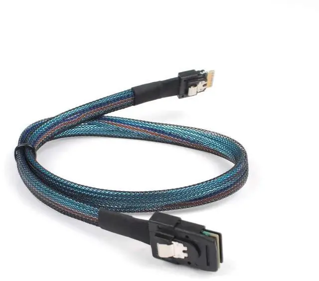 Alt view image 5 of 5 - WRIARICH 2PCS SFF-8654 4i 38Pin to SFF-8087 4i 36Pin Slimline SAS 4.0 Cable, 1.6FT Black Server Storage Cable
