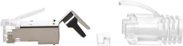 Alt view image 3 of 5 - WRIARICH 20 Pack CAT8 Shielded RJ45 Ethernet Plugs, 8P8C Network Cable Connector Ends with Clear Strain Relief Boots
