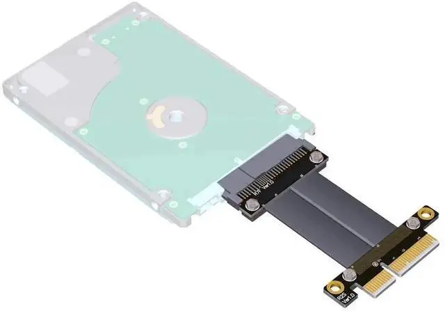 Alt view image 2 of 5 - WRIARICH 30cm U.2 SFF-8639 NVMe SSD to PCIe 3.0 X4 Extension Cable R27SF, 8Gbps High Speed Transmission