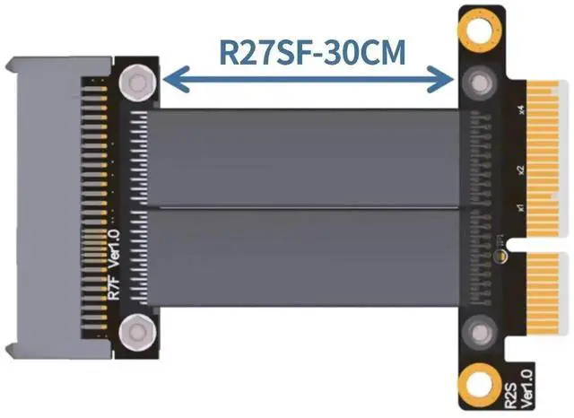 Alt view image 3 of 5 - WRIARICH 30cm U.2 SFF-8639 NVMe SSD to PCIe 3.0 X4 Extension Cable R27SF, 8Gbps High Speed Transmission