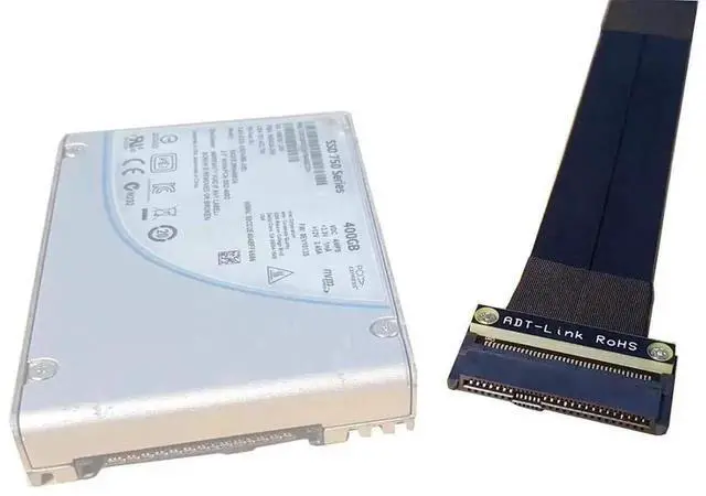 Alt view image 4 of 5 - WRIARICH 30cm U.2 SFF-8639 NVMe SSD to PCIe 3.0 X4 Extension Cable R27SF, 8Gbps High Speed Transmission
