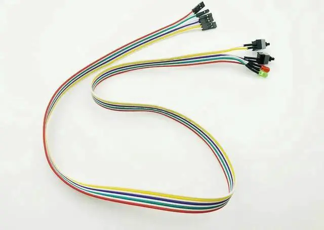 Alt view image 2 of 5 - WRIARICH 10 Pack PC Front Panel Cables, Power Switch + Reset + HDD LED Wires, 66cm Length for Desktop PCs, BTC Mining Rigs & Antminer Devices
