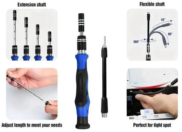 Alt view image 6 of 7 - WRIARICH 142 in 1 Magnetic Precision Screwdriver Repair Kit with 120 Bits, Professional Electronics Disassembly Tool Set for iPhone, MacBook, Laptop, PC, Tablet, PS4, Xbox & Nintendo Game Consoles