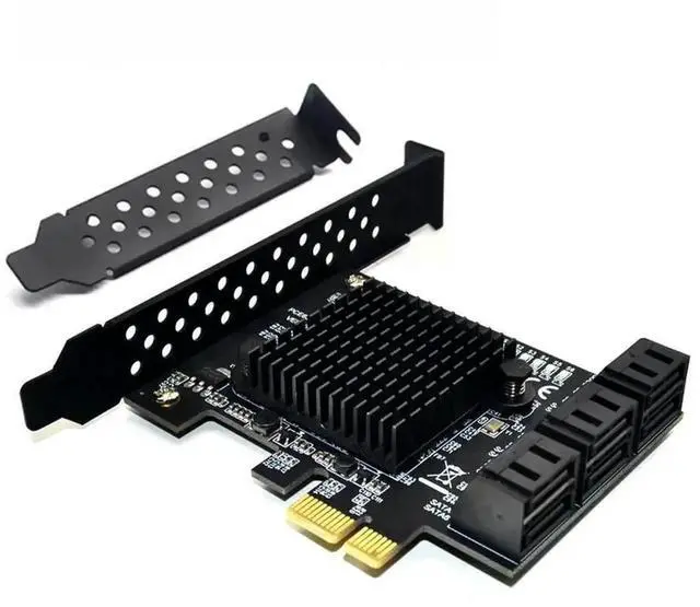 Main image of WRIARICH 6 Port SATA 3.0 to PCIe Expansion Card, PCI Express SATA 3 Converter with Aluminum Heatsink, Marvell 88SE9215 Chipset for Multiple SATA HDD SSD Storage Expansion