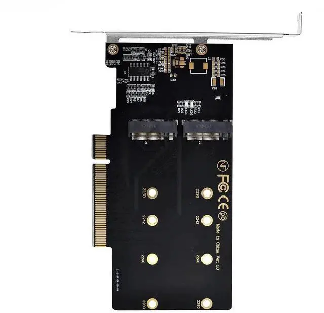 Main image of WRIARICH Dual M.2 to PCIe 3.0 X8 Adapter Card for NVME & AHCI SSD