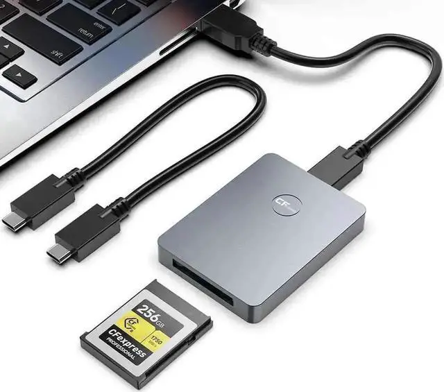 Main image of WRIARICH USB 3.1 Gen 2 10Gbps CFexpress Type B Card Reader, Dual Connector USB C to USB C / USB A CFexpress Memory Card Adapter, Plug & Play Compatible with Windows, macOS, Linux & Android OTG Devices
