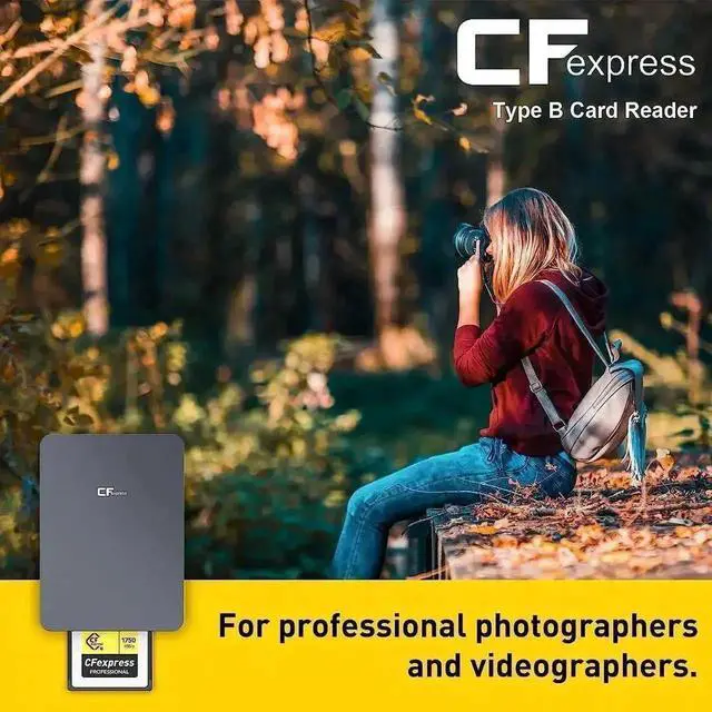 Alt view image 4 of 6 - WRIARICH USB 3.1 Gen 2 10Gbps CFexpress Type B Card Reader, Dual Connector USB C to USB C / USB A CFexpress Memory Card Adapter, Plug & Play Compatible with Windows, macOS, Linux & Android OTG Devices