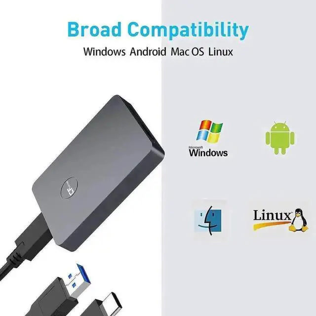 Alt view image 5 of 6 - WRIARICH USB 3.1 Gen 2 10Gbps CFexpress Type B Card Reader, Dual Connector USB C to USB C / USB A CFexpress Memory Card Adapter, Plug & Play Compatible with Windows, macOS, Linux & Android OTG Devices