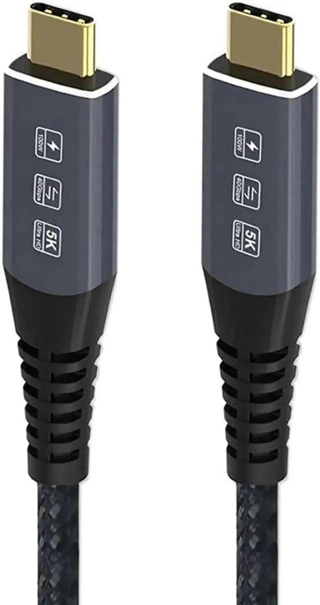 Alt view image 2 of 7 - WRIARICH 1.8M USB4.0 Type-C to Type-C Cable, 40Gbps Data Transfer, 100W PD Fast Charging