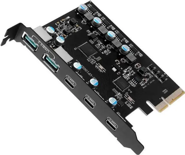 Main image of WRIARICH PCIe X4 USB 3.2 Gen2 Expansion Card, 5-Port 10Gbps PCIe 3.0/4.0 Adapter (3×USB-C + 2×USB-A) Internal PCI Express USB Hub, Full-Profile Bracket Compatible Windows 7/8/10, Linux & macOS 10.8.2+