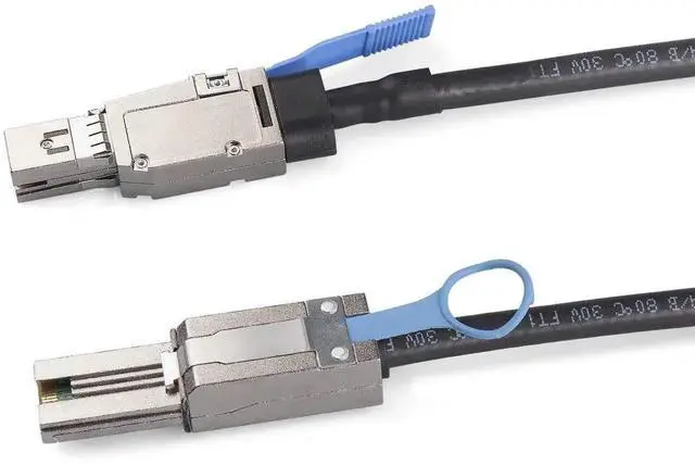 Alt view image 2 of 6 - WRIARICH 1.5m/4.9ft 100-Ohm External Hybrid Mini SAS Cable, SFF-8644 Mini SAS HD to SFF-8088 Standard Mini SAS, SAS2.0 6Gbps Server RAID HBA Storage Interconnect Cable
