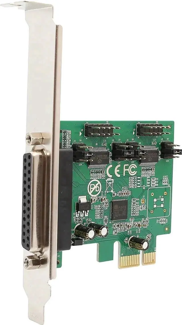 Alt view image 5 of 7 - WRIARICH SI-PEX50103 PCIe x1 Card 2 DB25 Parallel +1 DB9 Serial Port Low Profile Bracket Support SPP EPP ECP RS232 RS485 RS422 Centronics