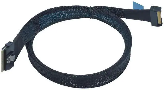 Alt view image 6 of 7 - WRIARICH 50cm PCIe 5.0 MCIO x8 74Pin to SFF-8654 8i Slim SAS Cable for Server Backplane