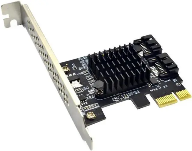 Alt view image 2 of 4 - WRIARICH Marvell 88SE9125 PCIe SATA 3.0 Controller Expansion Card, PCI Express SATA Port Multiplier Add On Storage Adapter Card