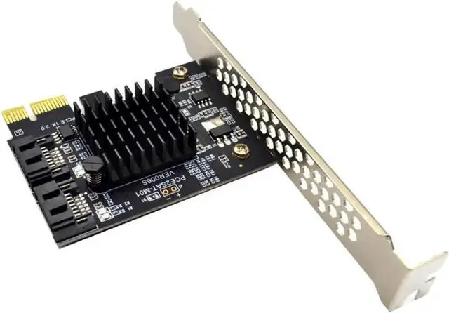 Alt view image 3 of 4 - WRIARICH Marvell 88SE9125 PCIe SATA 3.0 Controller Expansion Card, PCI Express SATA Port Multiplier Add On Storage Adapter Card