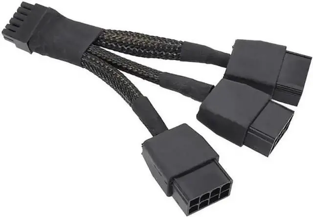 Alt view image 5 of 6 - WRIARICH 12VHPWR 12Pin to 3×8Pin PCIe GPU Power Adapter Cable Compatible with NVIDIA RTX 3060Ti/3070/3080/3090 Ampere Series