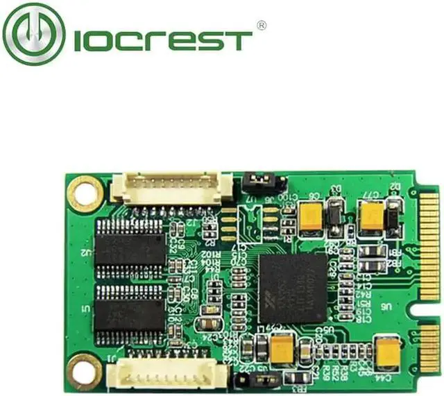Alt view image 4 of 5 - WRIARICH Half-Size Mini PCIe to 2-Port RS232 DB9 Serial Card, Industrial COM Controller with EXAR XR17V352 Chip
