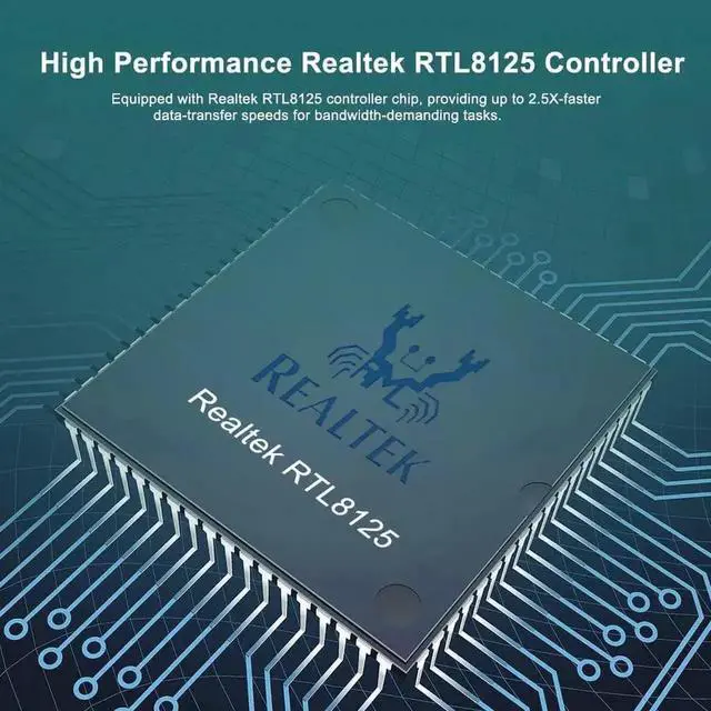 Alt view image 3 of 6 - WRIARICH PCIe 2.1 x1 2.5GBase-T Ethernet Adapter, Realtek RTL8125 Chip Single RJ45 2500Mbps LAN Card for Windows Server & Linux Systems