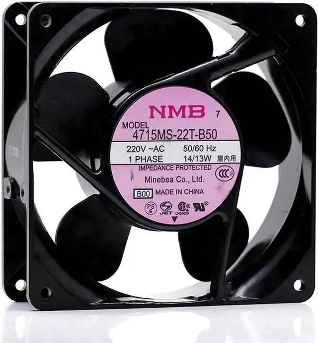 Main image of WRIARICH 12038 AC Cooling Fan NMB 4715MS-22T-B50, 12CM 220V 13/14W Industrial Cabinet Exhaust Fan